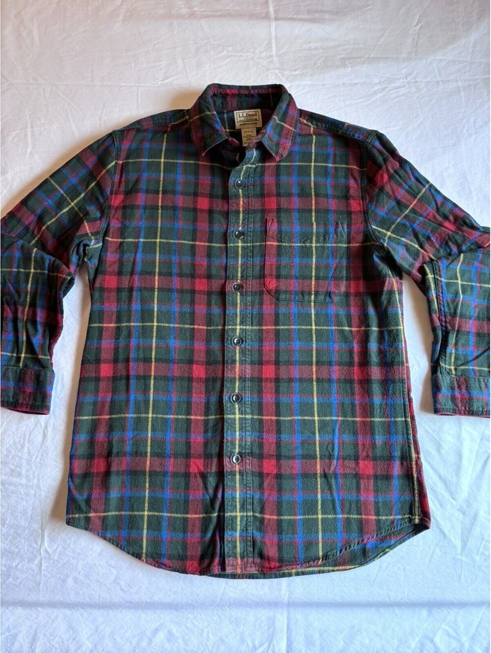 LL Bean men’s Plaid Camp Shirt S Flannel Soft
